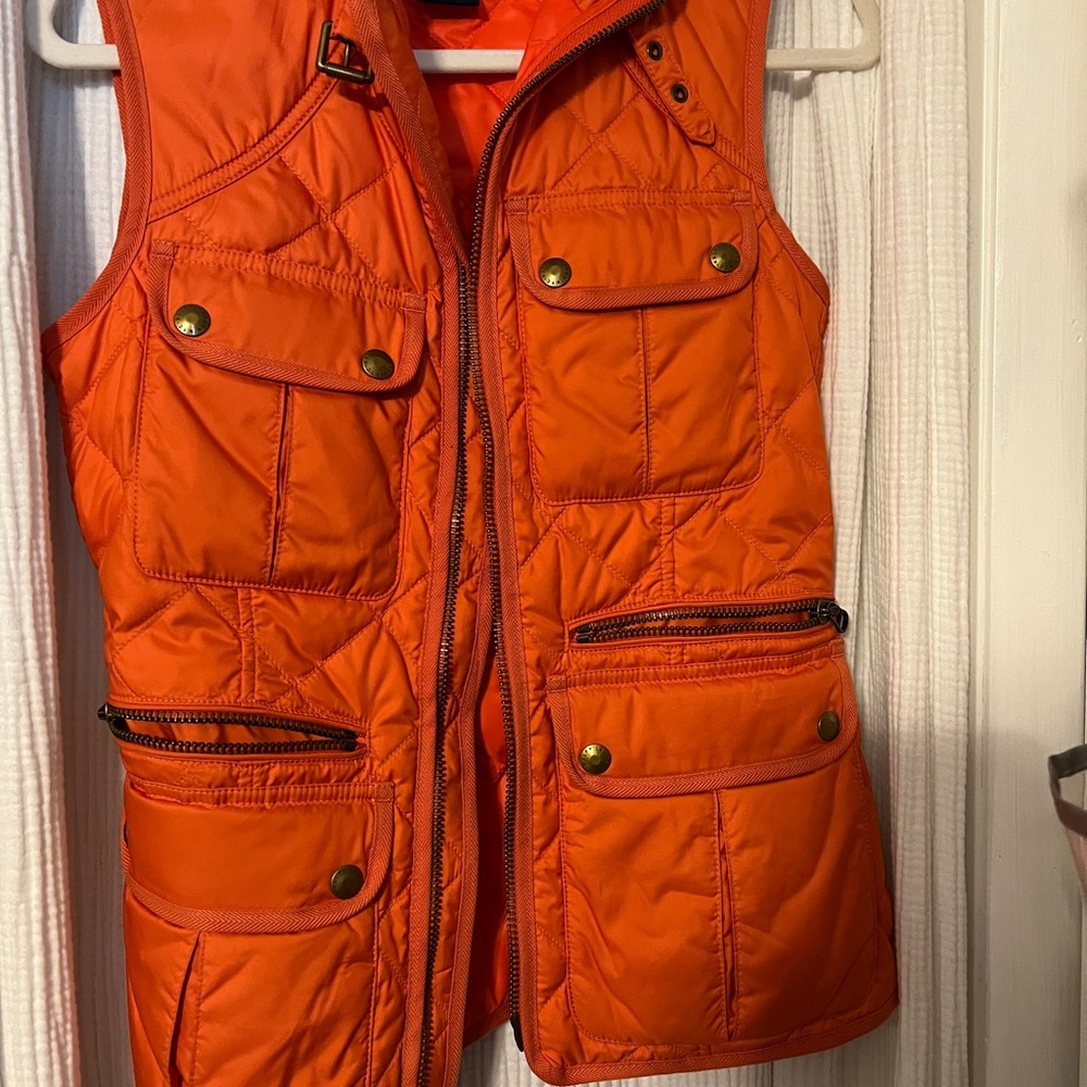 Ralph Lauren Sport Orange Quilted Women's Vest